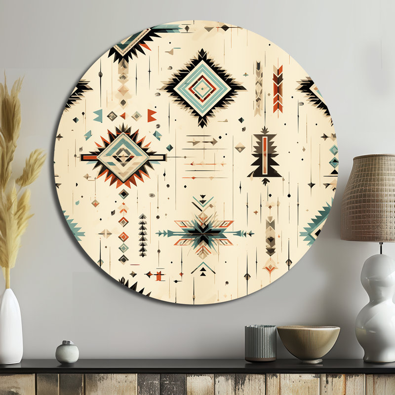 Maruan - art géométrique rond en métal, H 16 po x l 16 po