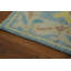 Tapis bleu teint à la main Oushak