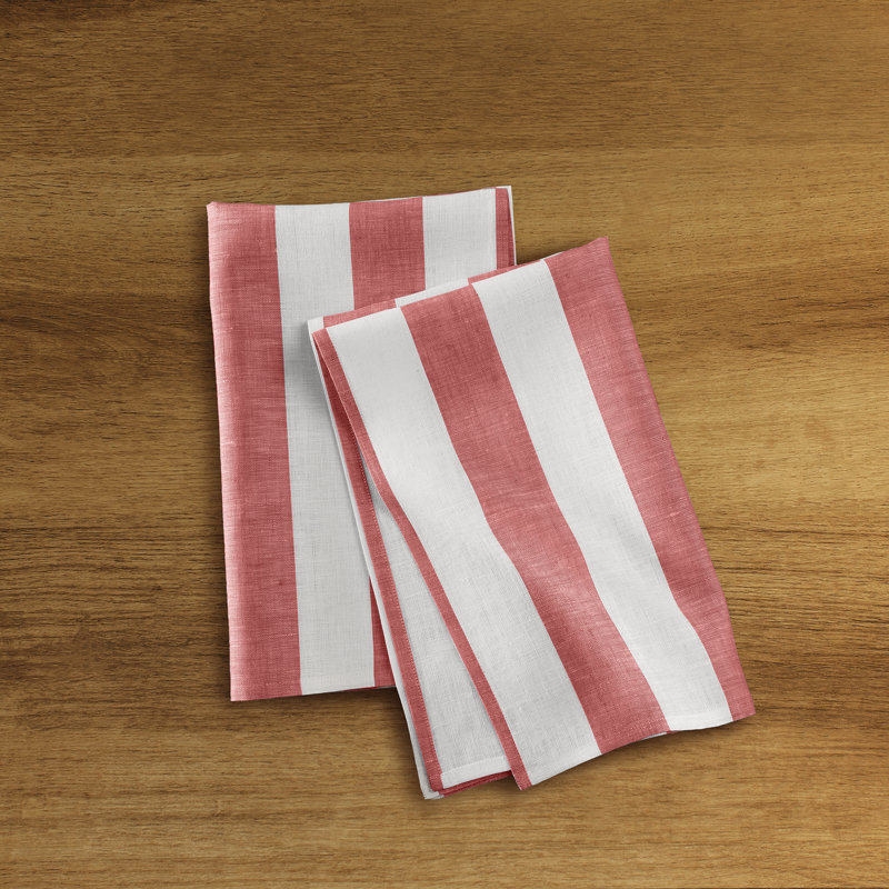 Cabana Kitchen Towel, Red and White