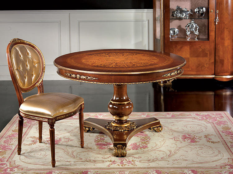 Rosewood Solid Wood Pedestal Dining Table, 30" H x 59" W x 59" D