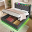 Upholstered bed, 360 surround LED function, Buttons/Apps/Remote Control, hydraulic storage bed-1661893787
