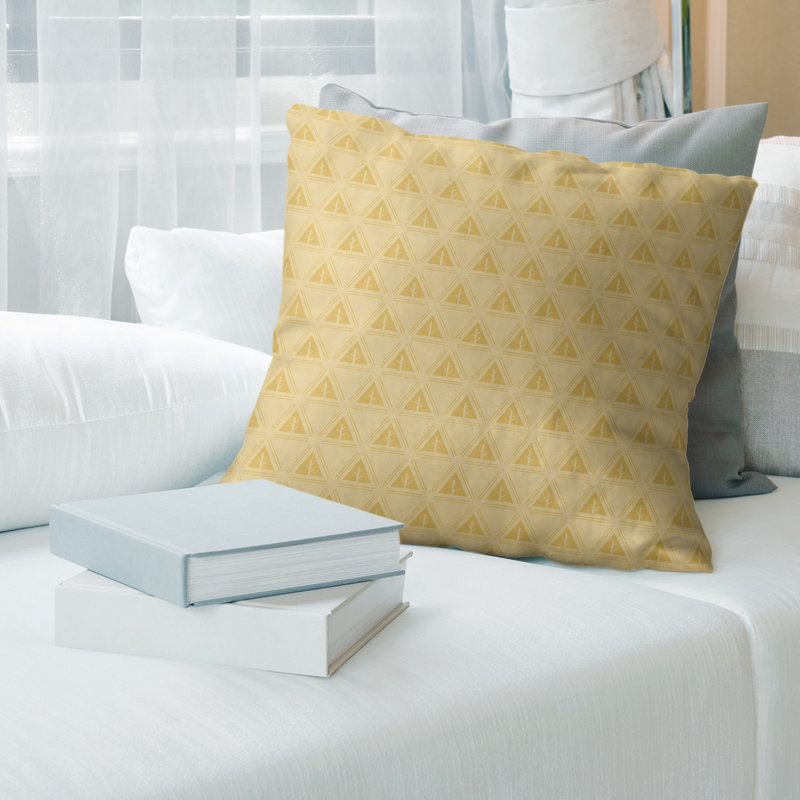 Coussin Theo Nath, 20 po x 20 po, Duvet synthétique, Jaune frais