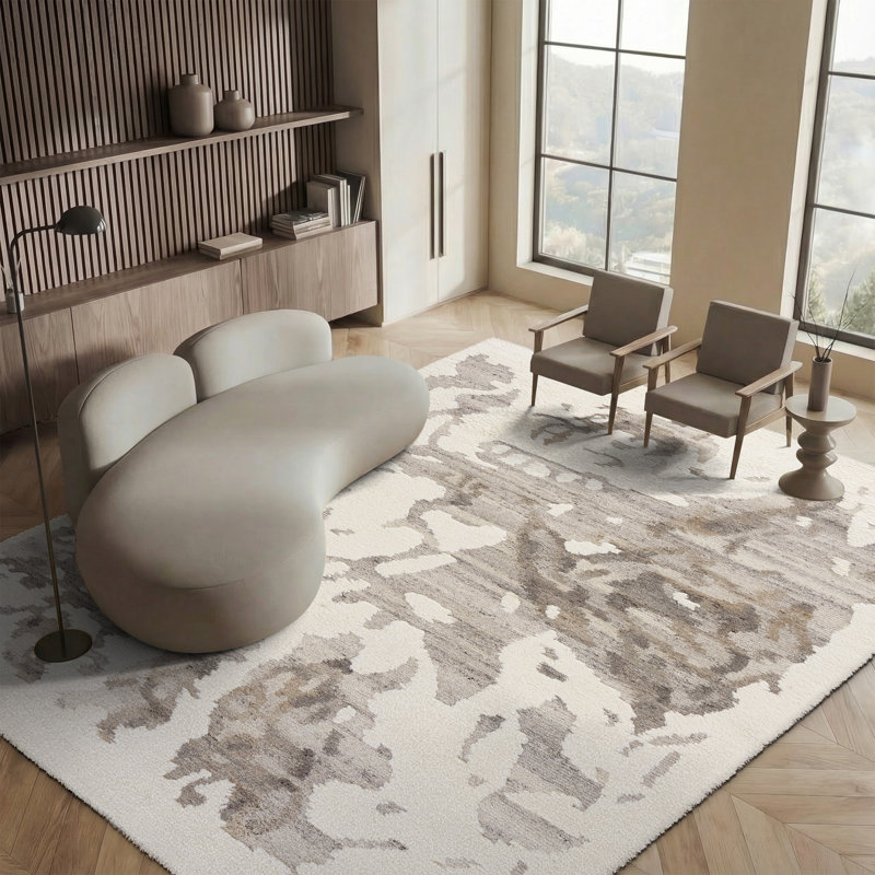 Casablanca 448 Hand Tufted Wool Pile Abstract Rug, Rectangle 8' x 10'