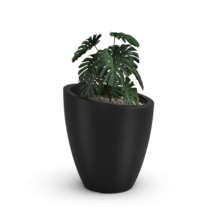Jardinière en plastique Marazzi, Noir, H 34 po x l 30 po x P 30 po