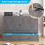 Grand lit escamotable avec station de charge USB et tiroirs de rangement, gris-876555239
