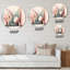 «Rose Minimalisme Transient Grace I» - Art mural rond abstrait minimalisme sur métal-88599941