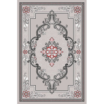 Tapis oriental gris / rouge Ramsel