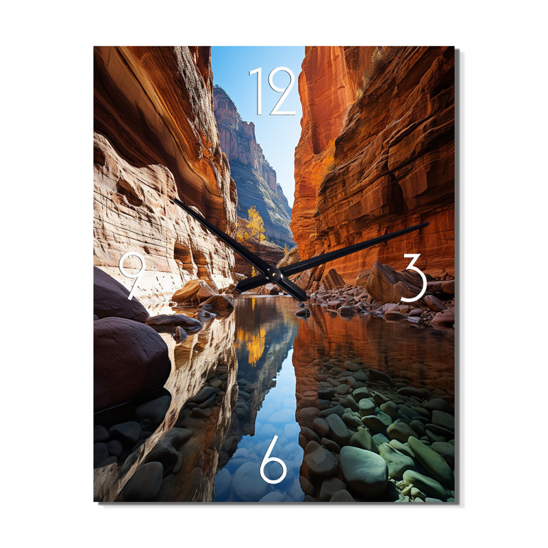 Horloge murale Canyon Enchantment River, Médium