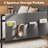 Twin Daybed with Trundle Bed, Bed Frame With  Charging Station,LED Lights And Storage Pockets-1800164161