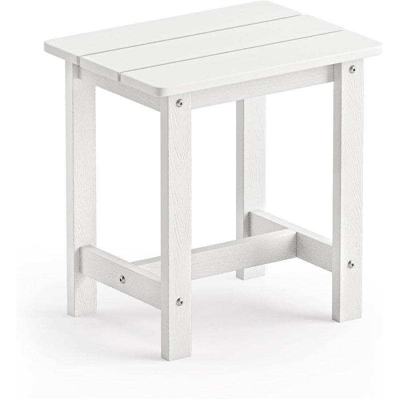 Outdoor Side Table, HDPS  Outdoor Adirondack Side Tables, Outside End Table For Patio, Porch, Deck, Weather Resistant/Easy Maintenance