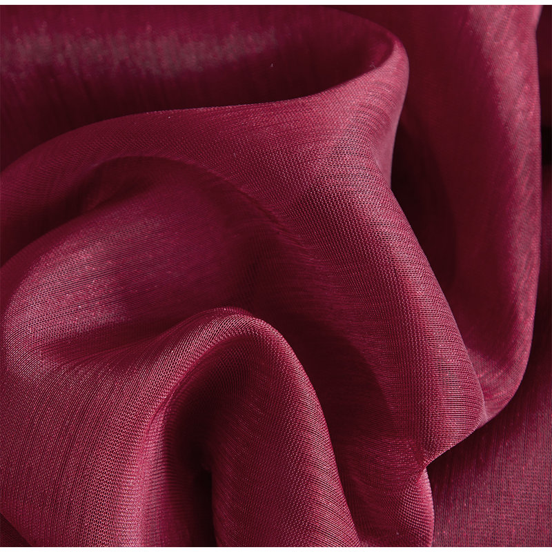 Carmille Semi-Sheer Grommet Curtain Panels, Burgundy, 54" W x 45" L