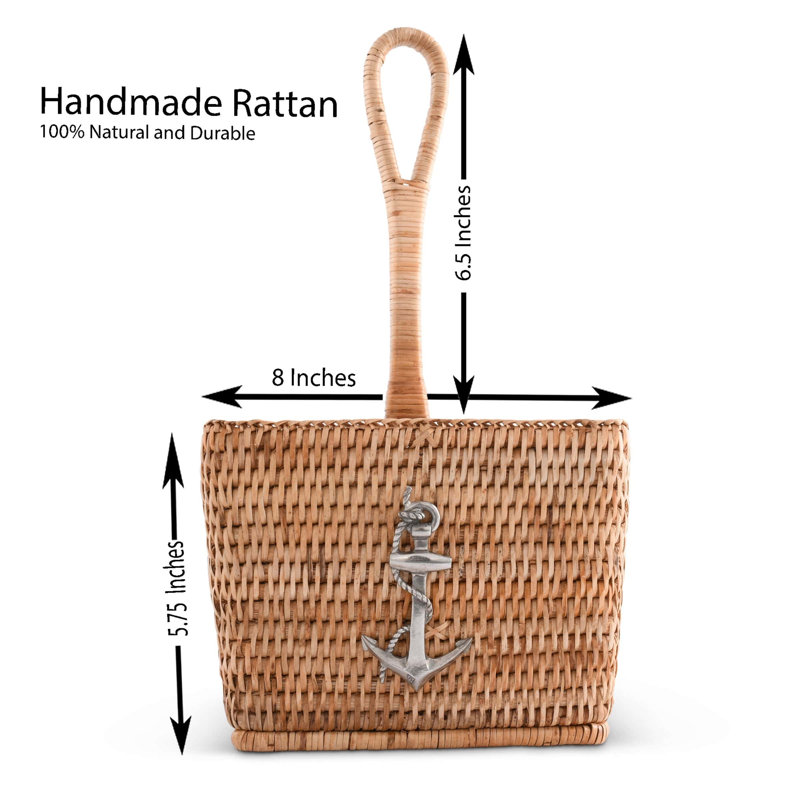 Natural Fibers Square Flatware Caddy
