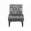 Fauteuil de salon / fauteuil de loisirs en velours sans accoudoirs, fauteuil rembourré en tissu avec pieds en bois pour chambre à coucher, salon, bureau-740360391