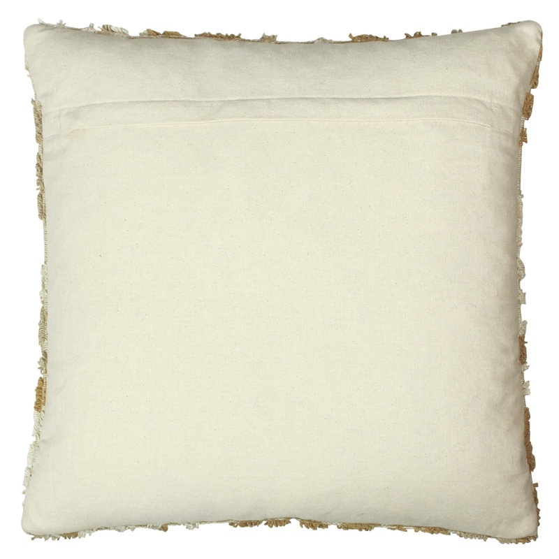 Floral Square Cushion, 43cm H x 43cm W x 16cm D, Natural/Ochre
