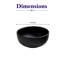Bol non empilable en porcelaine noire de première qualité 16,9 oz.-1281766941