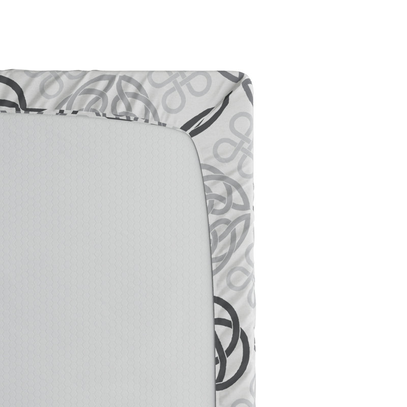 Microfiber Geometric Fitted Sheet, Twin Fitted Sheet