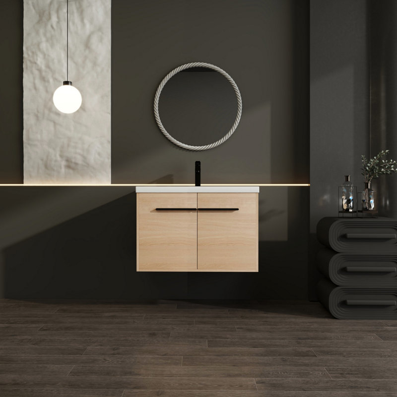 Meuble-lavabo avec comptoir, meuble-lavabo à 2 portes et meuble-lavabo moderne avec rangement, 30"