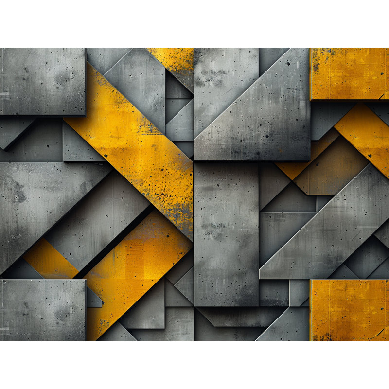 Concrete Geometry Art Machine Printed Throw Blanket, Throw
