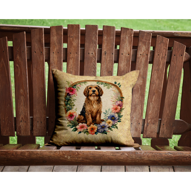 Outdoor Throw Pillow, 14" H x 14" W x 3" D