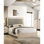 Meuble de lit contemporain très grand californien avec tête de lit en bois d'hévéa 1pc