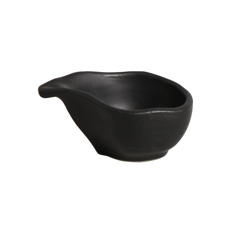 Grès céramique 1,35 oz Teardrop - Va au micro-ondes, au four et au lave-vaisselle, par Porto Brasil, Noir mat