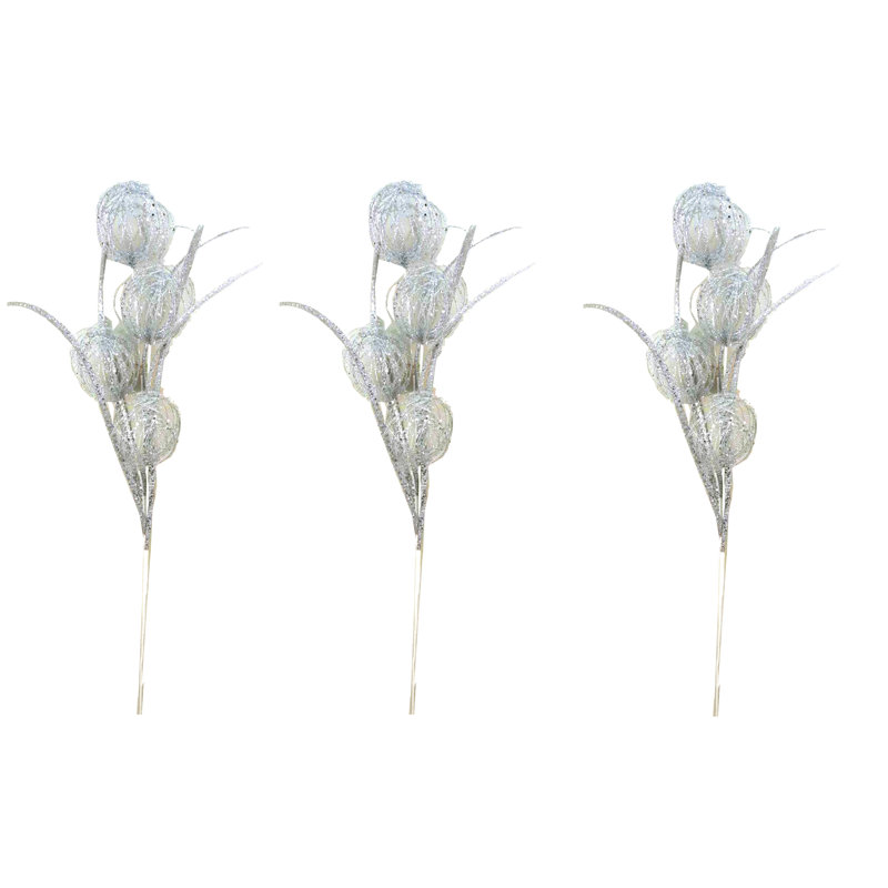 Pique de Noël glitter Sword Grass, Argent
