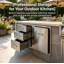 Armoire combinée à 3 tiroirs et grande porte pour barbecue pour l'extérieur de l'îlot de cuisine pour l'extérieur