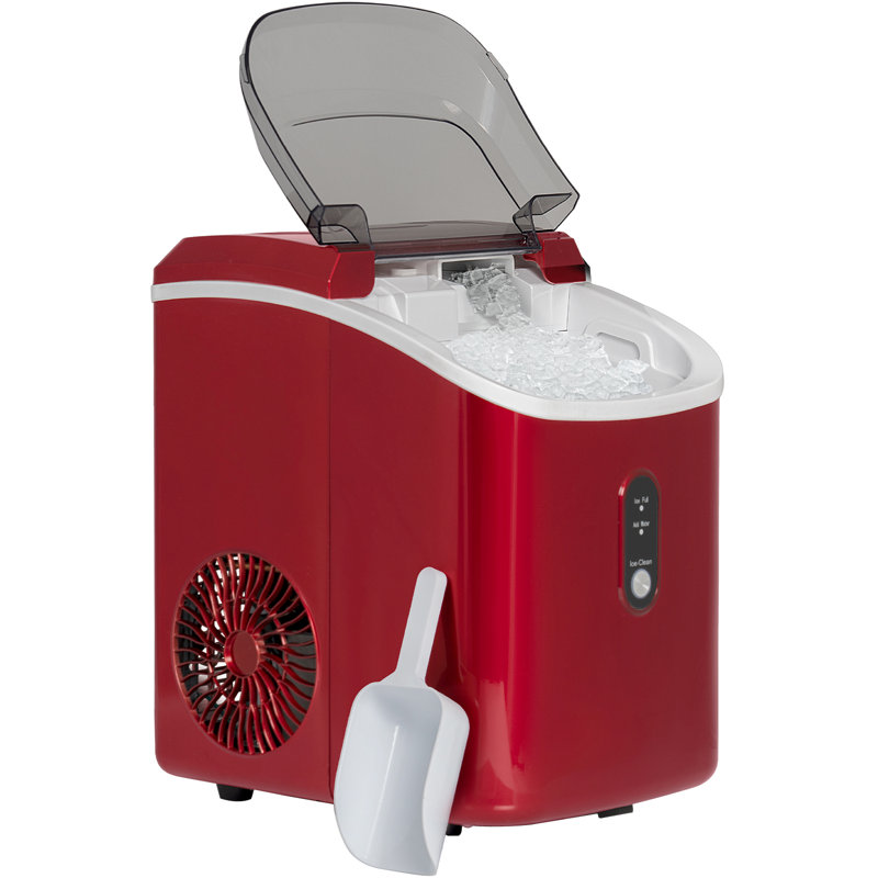 Deco Chef 33 LB. Machine à glaçons portative à production quotidienne avec 1 pression automatique et autonettoyante, Rouge