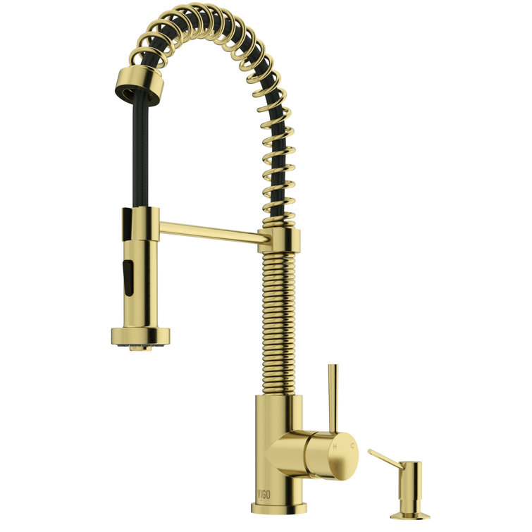 Edison 19 H 1-handle Pull-Down 2-Function Sprayer Kitchen Faucet and Soap Dispenser