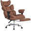 Fauteuil de bureau ergonomique Arless pour cadres de grande taille avec accoudoirs, appui-tête et repose-pieds rembourrés et réglables-434703714