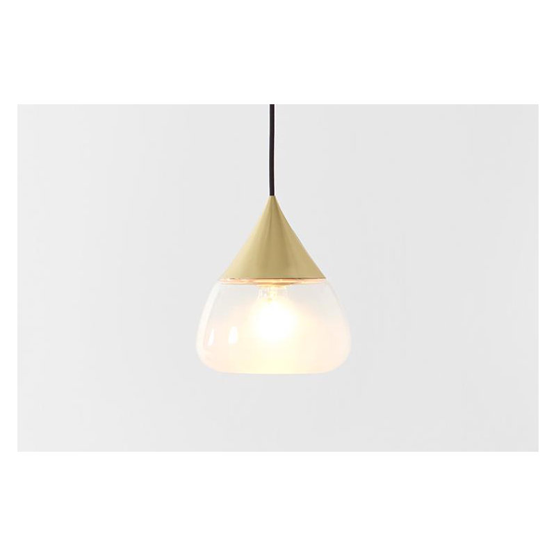 Mist 1 - Light Pendant, Matte Brass, 9.4" H x 11" W x 11" D