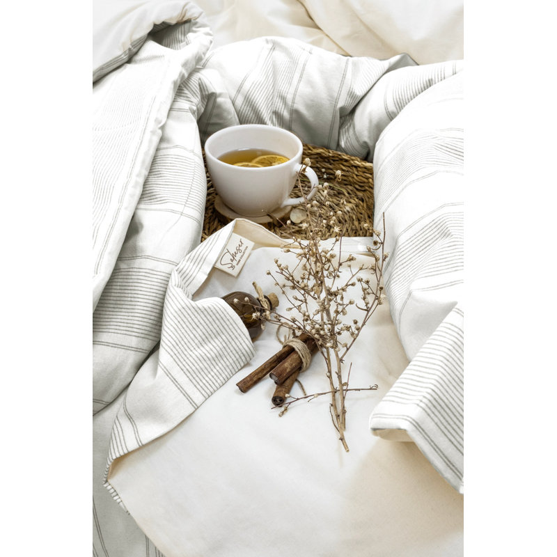 Luxurious Double Quilt Cover Set, 100% Cotton | Duvet Cover 78.7 x 86.6 in, Flat Sheet 94.5 x 102.4 in, 2 Pillowcases 19.7 x 27.6 in | Soft, Durable, Machine Washable, Elegant Bedding for Cozy Bedrooms
