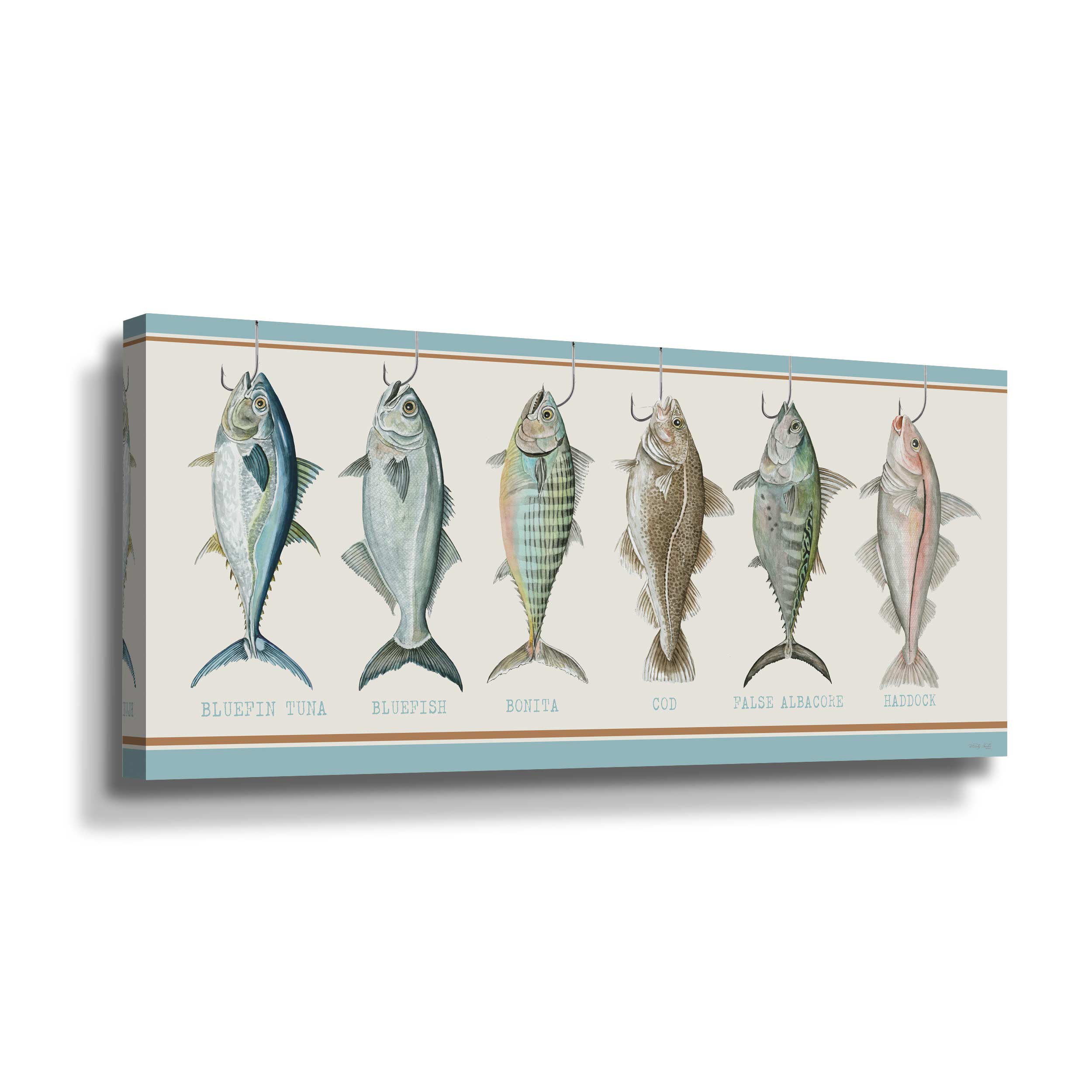 ArtWall Bunch Of Fish Framed On Canvas Print