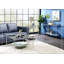 Table basse Solmon avec rangement en chrome