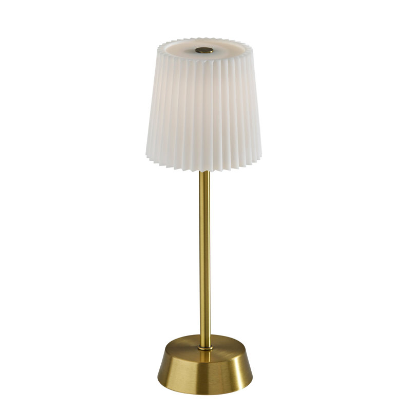 Nalanni Dimmable Cordless LED Table Lamp, Antique Brass