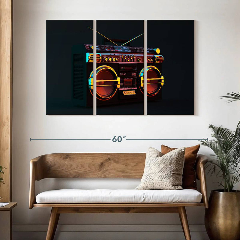 Abarca Modern Boombox, 32" H x 50" W
