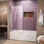 Aqua Fold 36" W x 58" H Folding Semi-Frameless Tub Door