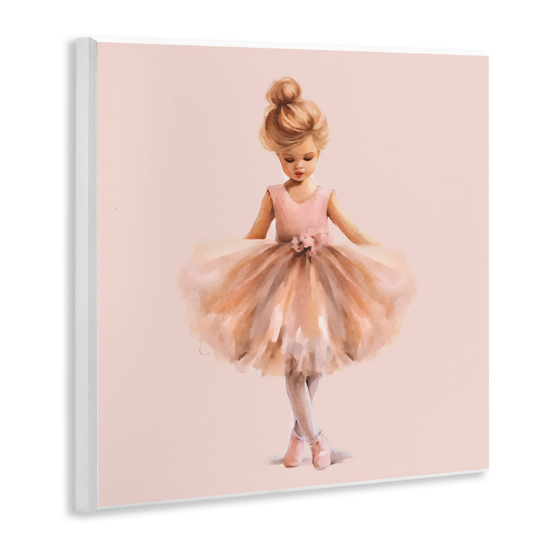 Art mural sur plaque de ballerine rose par Andrea Haase