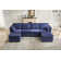 Toxi Upholstered Modular Sectional Sofa with Reversible Ottomans