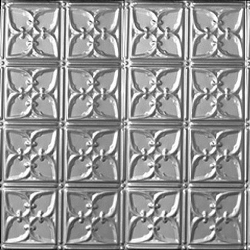 23.75'' L x 23.75'' W Tin Drop-In Ceiling Tile In Silver
