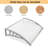 Zimtown 39.38'' W x 9'' D Plastic Cover Retractable Door / Window Awning-71425462