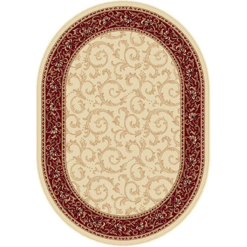 Lapoint Transitional Beige Area Rug, Round 5'3"