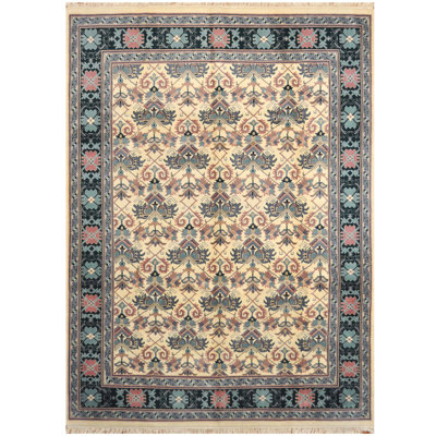 Tapis unique en laine fait à la main Heriz (Inde) - 8 po 8 po x 11 po 10 po