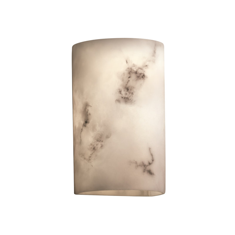 Werlin Resin LED Flush Mounted Sconce, 12.5" x 7.75" W x 6.25" D