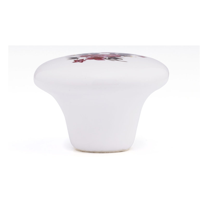 Expression 1 1/2" Diameter Mushroom Knob, Wild Flower