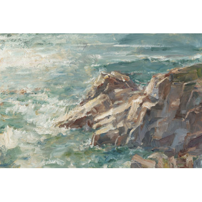 'Impasto Ocean View IV' by Ethan Harper - Painting Print
