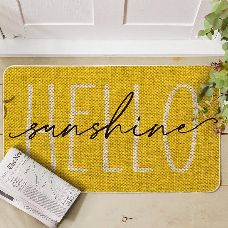 Paillasson jaune Hello Sunshine Summer