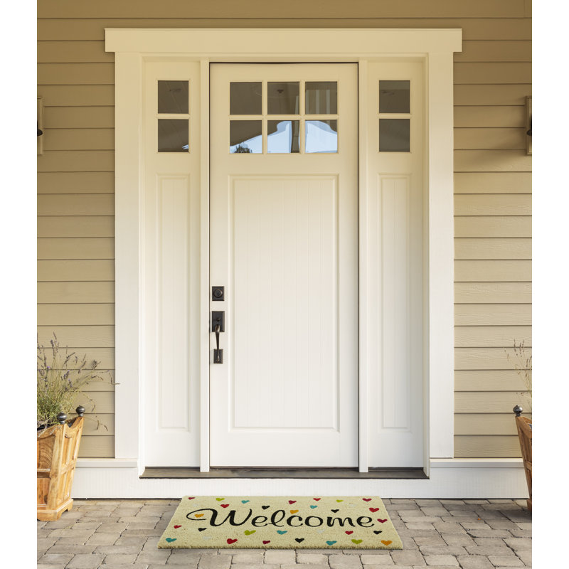 Coeurs de 30 po x 18 po tapis de porte extérieur antidérapant Entiat