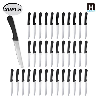 Ensemble de 36 couteaux à steak 36 pièces - Acier inoxydable 8,7 po avec lave-vaisselle, argenterie moderne pour la cuisine, la maison et le restaurant