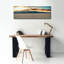«Mort Valley - Badwater Basin Gold Sunset» par Epic Portfolio, art mural sur toile, 60 po x 20 po